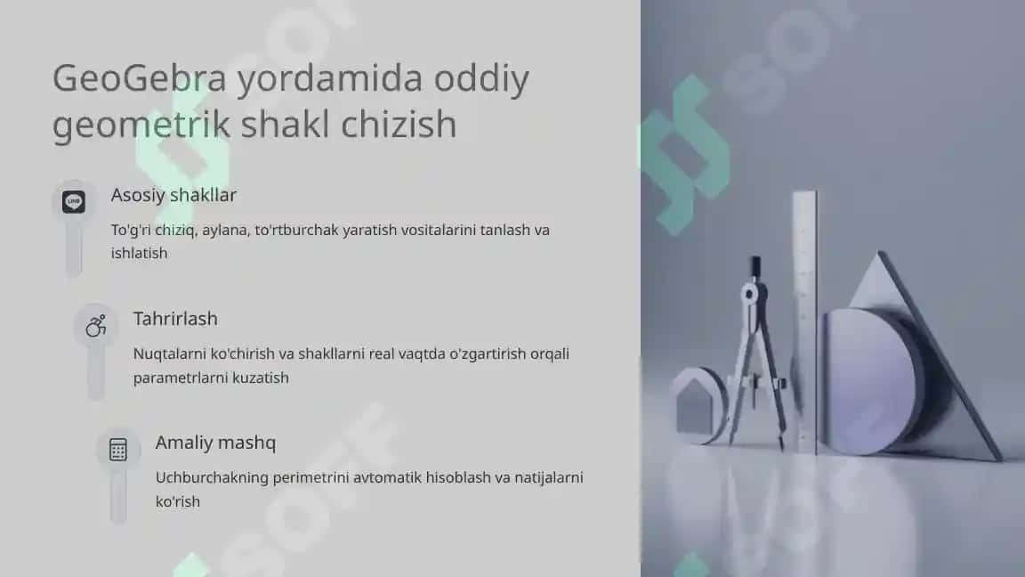GeoGebra sayti va undan foydalanish 7