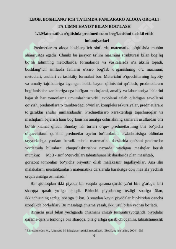 3-4 SINFLARDA MATEMATIKA O`QITISH JARAYONIDA EKOLOGIK TARBIYA BERISH METODIKASI 6