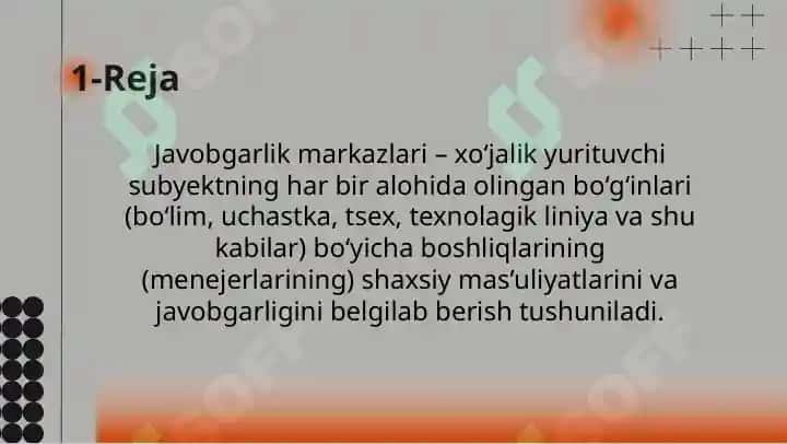 JAVOBGARLIK MARKAZLARI FAOLIYATINI BAHOLASHNING MOLIYAVIY VA NOMOLIYAVIY MEZONLARI 3