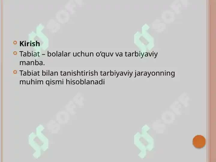 Bolalarni tabiat bilan tanishtirish 2