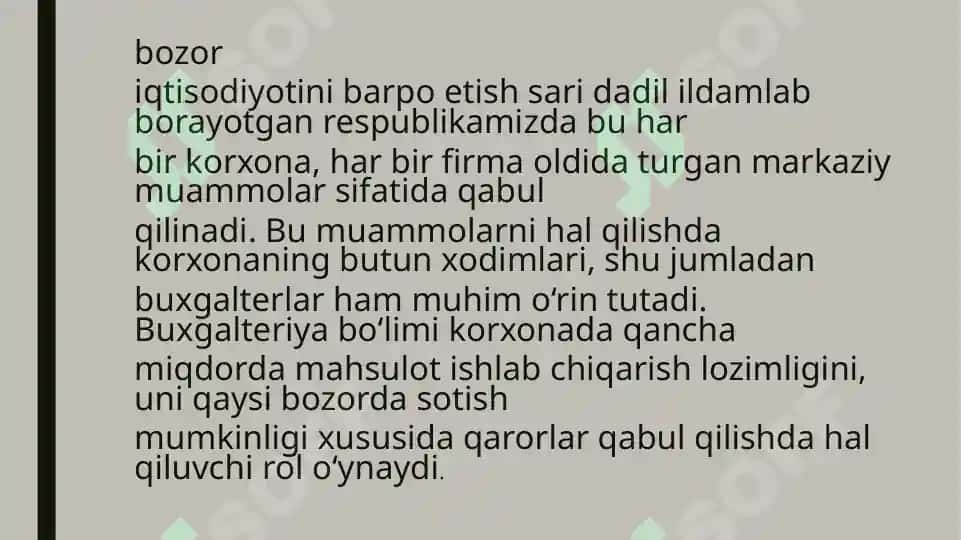 Tayyor mahsulot haqida tushuncha va uning hisobini tashkil etish 3