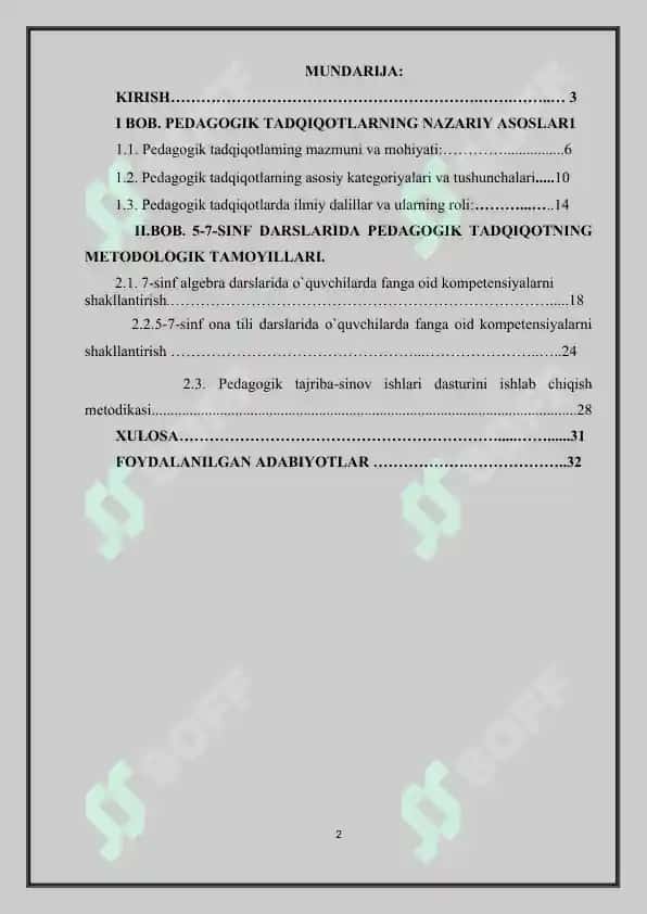 5-7-SINF DARSLARIDA O'QUV- TADQIQOT FAOLIYATI. 2