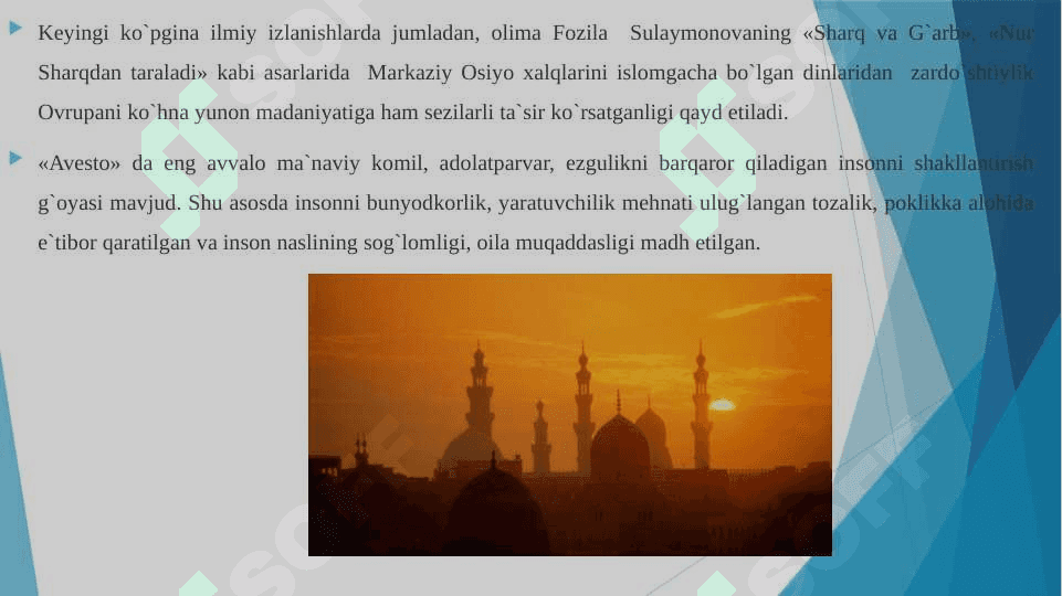 Islomning Markaziy Osiyo mintaqasidagi o'rni va ahamiyati tarix va hozirgi zamon 7