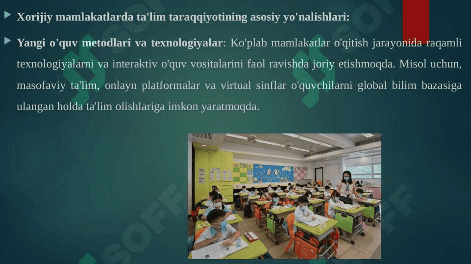 XORIJIY MAMLAKATLARDA TA'LIM TARAQQIYOTINING ASOSIY YO'NALISHLARI VA XALQARO BAHOLASH DASTURLARI 3