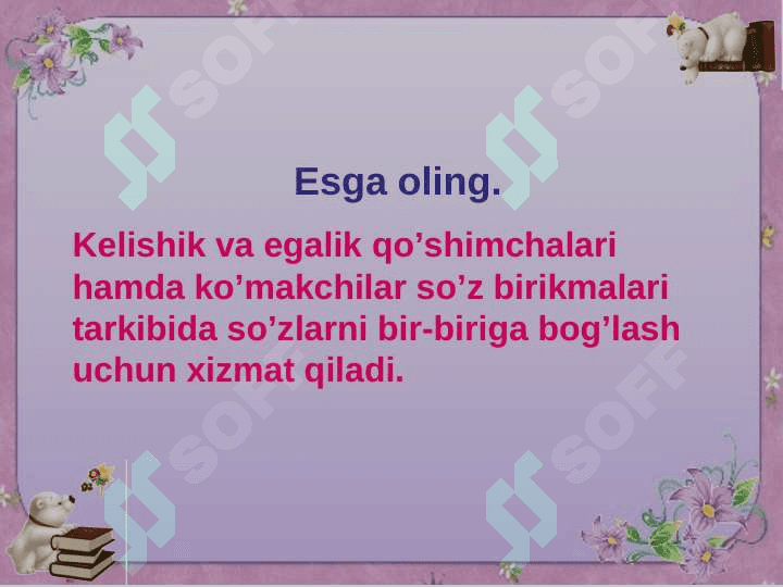 So'z birikma so'zlarning o'zaro birikish usullari 5