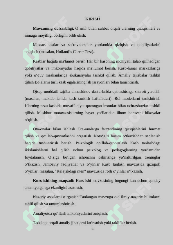 O'SMIRLARNI KASB TANLASHGA YO'NLATIRISH USULLARI 3