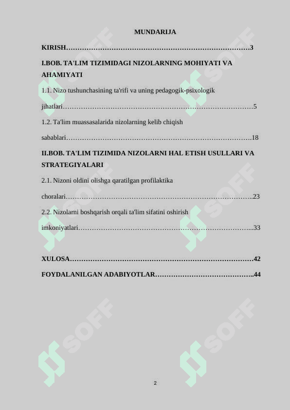 TAʼLIM TIZIMIDAGI NIZOLAR VA ULARNING SAMARALI HAL ETISHNING PEDAGOGIK PSIXOLOGIK YOʻLLARI 2
