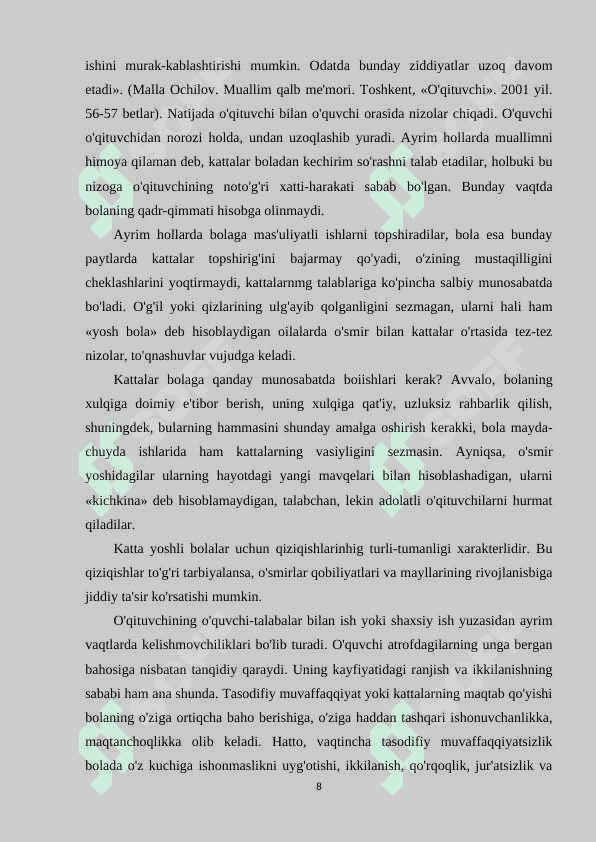 TAʼLIM TIZIMIDAGI NIZOLAR VA ULARNING SAMARALI HAL ETISHNING PEDAGOGIK PSIXOLOGIK YOʻLLARI 8