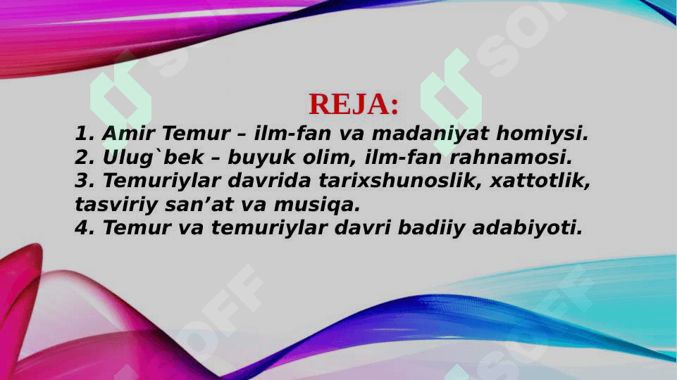 Amir Temur va Temuriylar davrida madaniy hayot 2