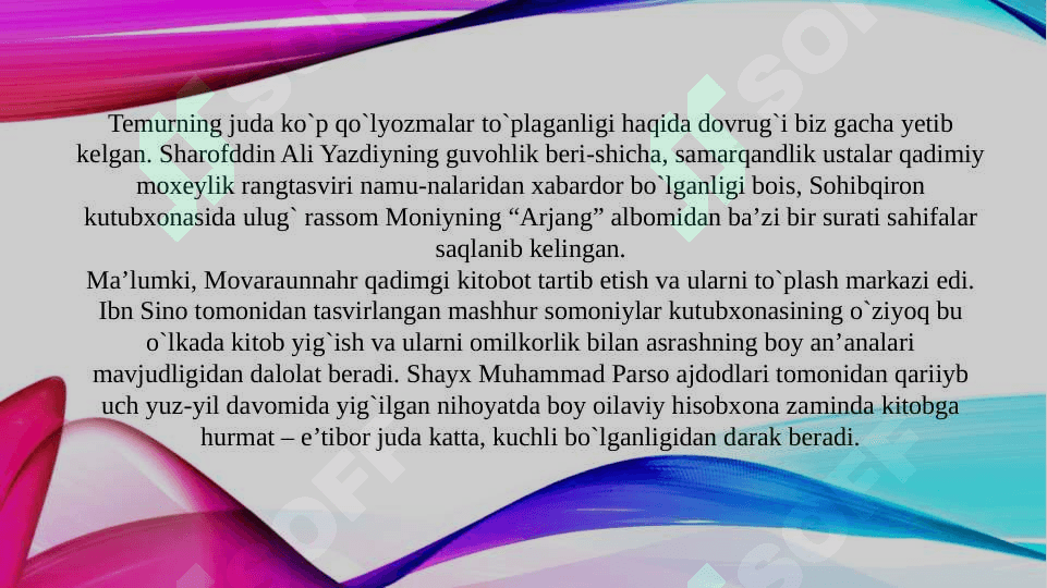 Amir Temur va Temuriylar davrida madaniy hayot 7