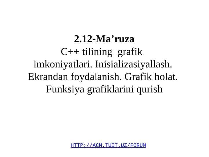 cc++tilining grafik imkoniyatlari