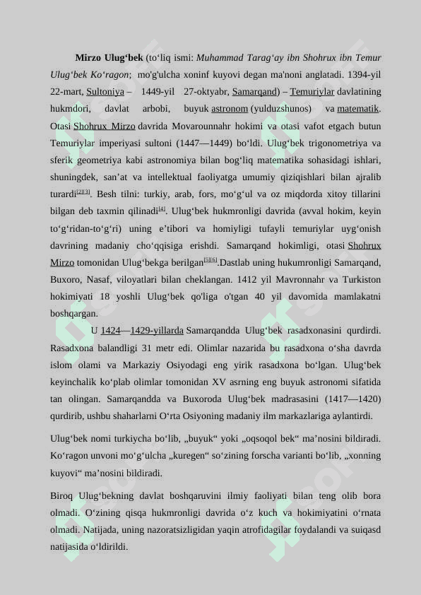 Mirzo Ulugʻbek davlat arbobi va buyuk olim 4