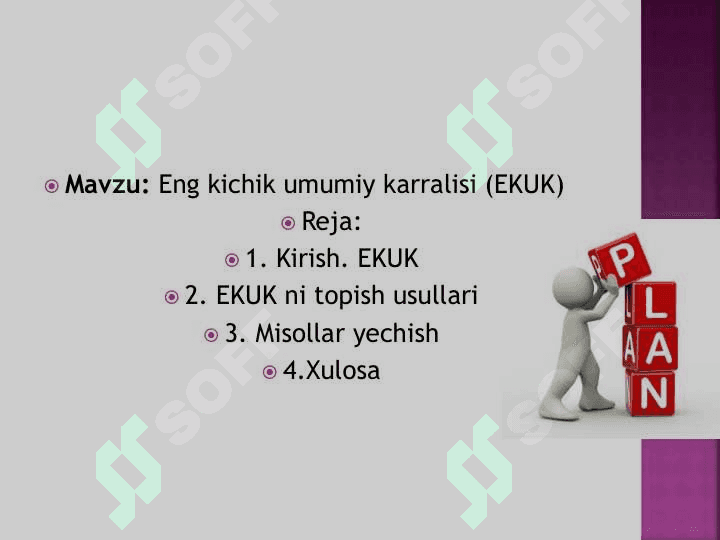 Ekub va ekuk . Algebra va sonlar nazariyasi 2
