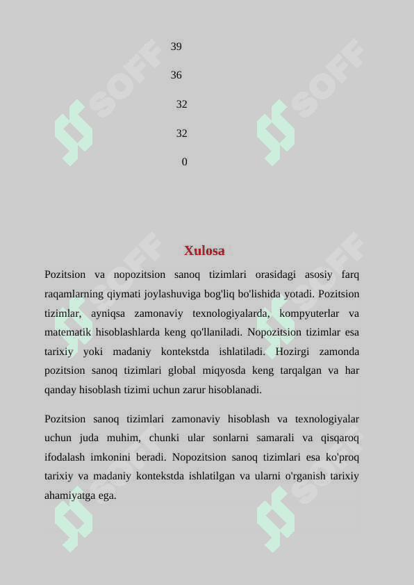 O'nli sanoq sistemasidagi nomanfiy butun sonlar arifmetik amallarning algaritimi 8