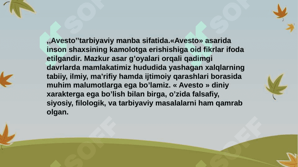 Avestoda ta’lim tarbiyaga oid fikrlar 4