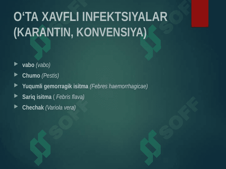 O‘ta xavfli infektsiyalar 2