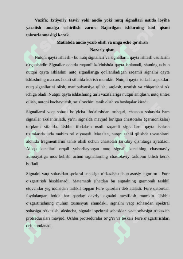Matlab paketida tasvirlarga raqamli ishlov berish. 2