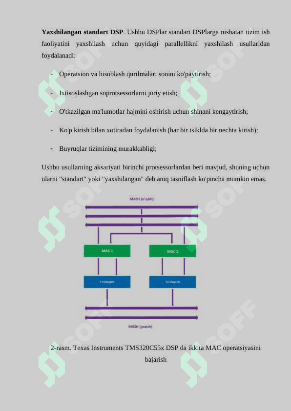 Zamonaviy signal protsessorlari arxitekturalarini o‘rganish. 6