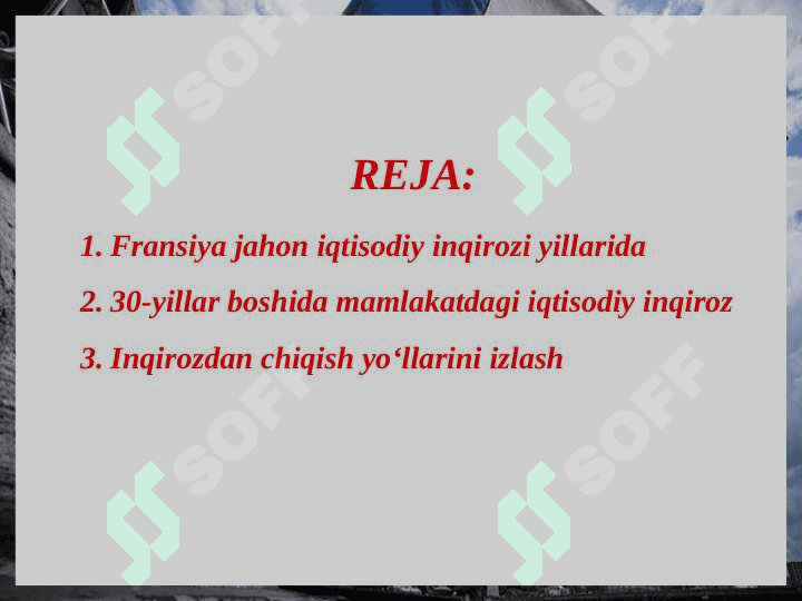 Jahon iqtisodiy inqirozi yillarida Fransiya 2