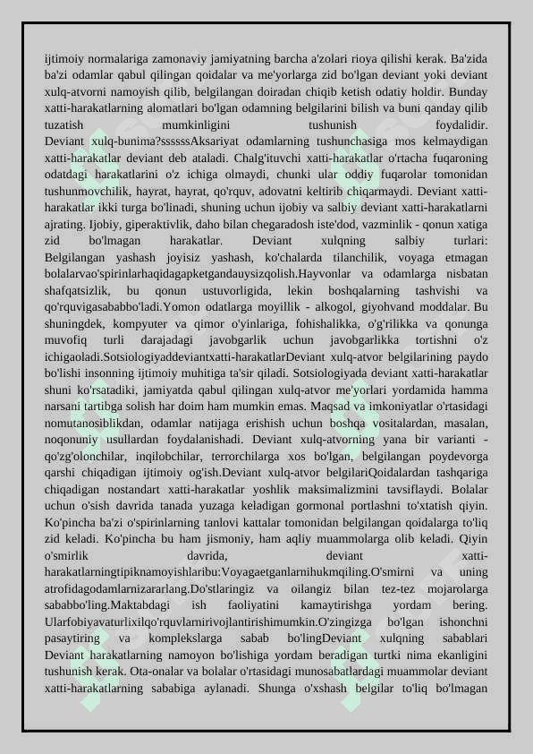 Ijtimoiy pedagogikada me`yordan og'ishgan bolalar diagnostikasi va profilaktikasi 3