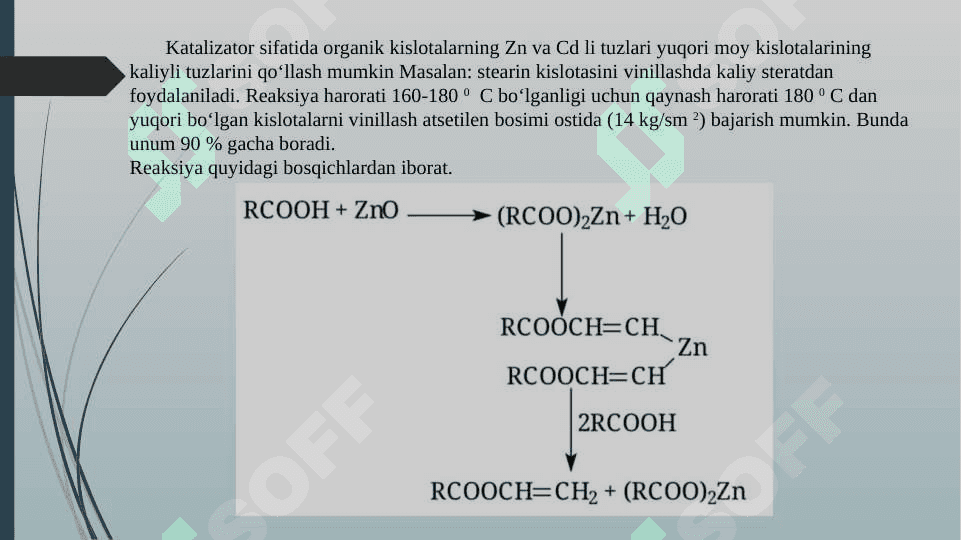 NEFT-GAZNI QAYTA ISHLASH ASOSIDA GETEROGEN USULIDA YUQORI BOSIMDA VINIL EFIRLARINI OLISH. 4