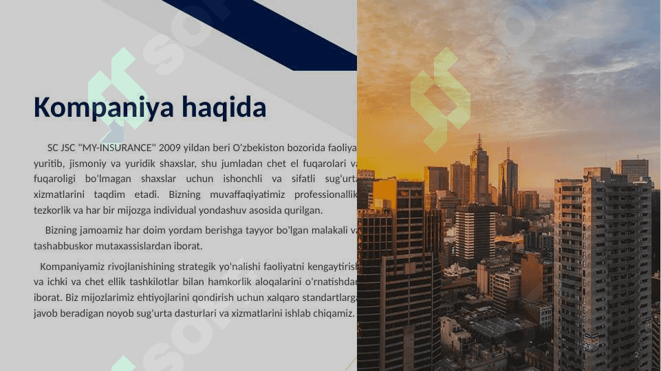 "MY-INSURANCE" Aksiyadorlik jamiyati 2