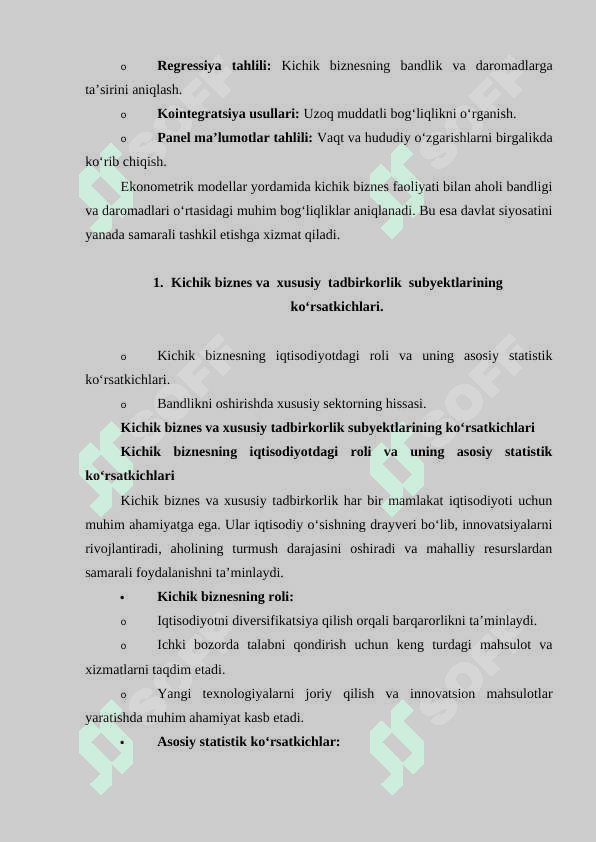 Aholi bandligini va daromadlarini oshirishda kichik biznes va xususiy tadbirkorlik subyektlari ko'rsatkichlarini ekonometrik tahlil qilish 3