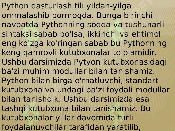 Pythonda tayyor algoritmlar kutubxonalari va u bilan ishlash 2