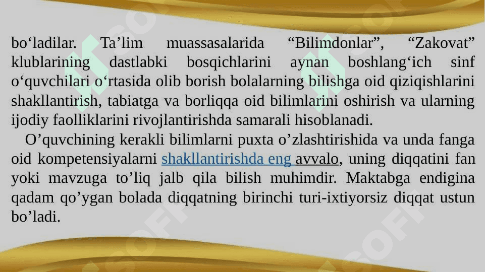 Ona tili ta’limida bilim, ko‘nikma va malakalarni tekshirish. Boshlang‘ich sinflarda imloga oid mashqla 5