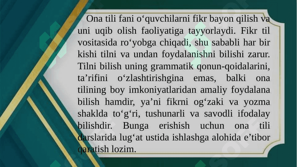 Ona tili ta’limida bilim, ko‘nikma va malakalarni tekshirish. Boshlang‘ich sinflarda imloga oid mashqla 8