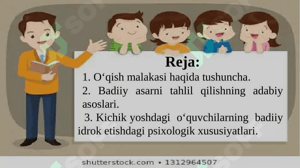 Kitobxonlik faoliyatini shakllantirish.  Kichik yoshdagi o‘quvchilarning badiiy idrok etishdagi psixologik xususiyatlari 2