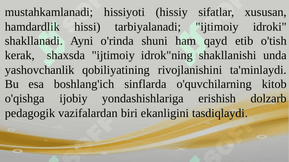 Kitobxonlik faoliyatini shakllantirish.  Kichik yoshdagi o‘quvchilarning badiiy idrok etishdagi psixologik xususiyatlari 5