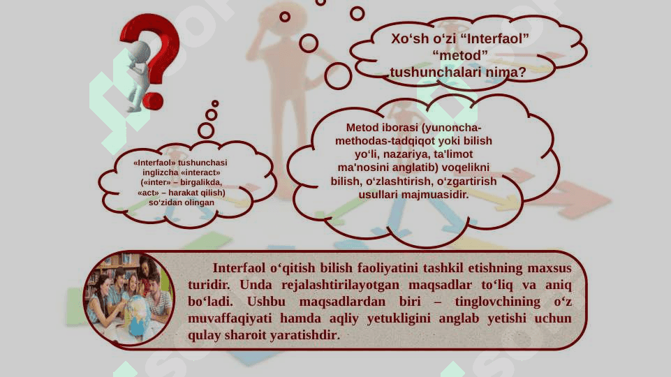 O’QUVCHILAR BILIMINI O’ZLASHTIRISH SAMARADORLIGINI ANIQLASH METODI ! 8