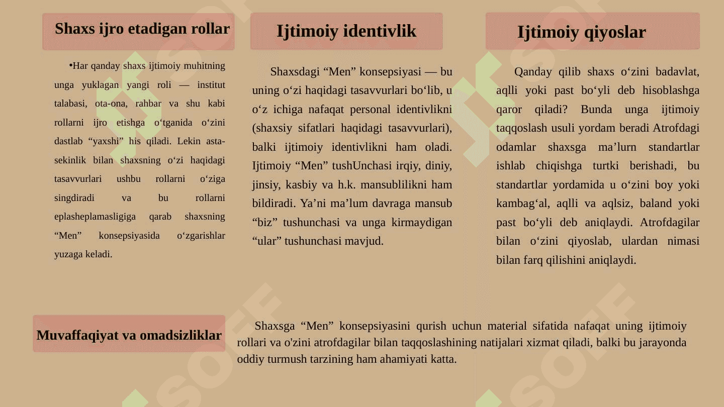 Shaxs ijtimoiylashuvi va ijtimoiy xulq-atvor 6
