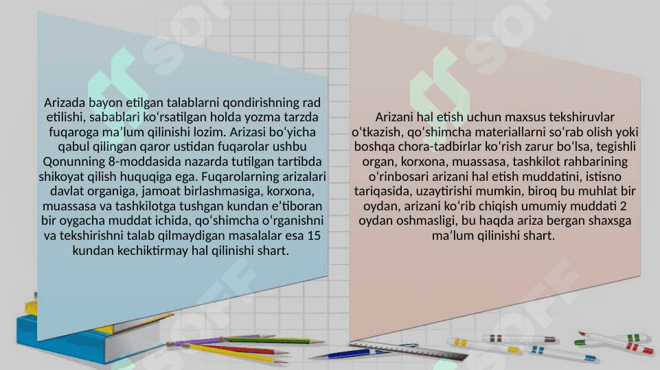 ARIZA, BAYONNOMA, BILDIRISHNOMA,TAVSIYANOMA. 5