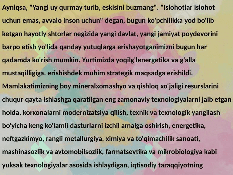 Mustaqillik yillarida amalga oshirilgan islohatlar 7
