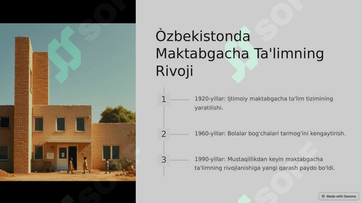 Òzbekistonda Ijtimoiy Maktabgacha Ta'lim: Tarix va Taraqqiyot 5