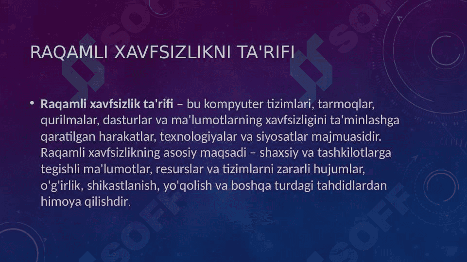 Raqamli xavfsizlik masalalari va uni ta’minlash yo‘llari 3