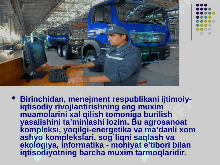 Ishlab chiqarish menejmentini takomillashtirishning asosiy yo’nalishlari 3