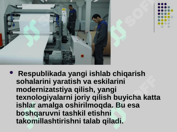 Ishlab chiqarish menejmentini takomillashtirishning asosiy yo’nalishlari 4