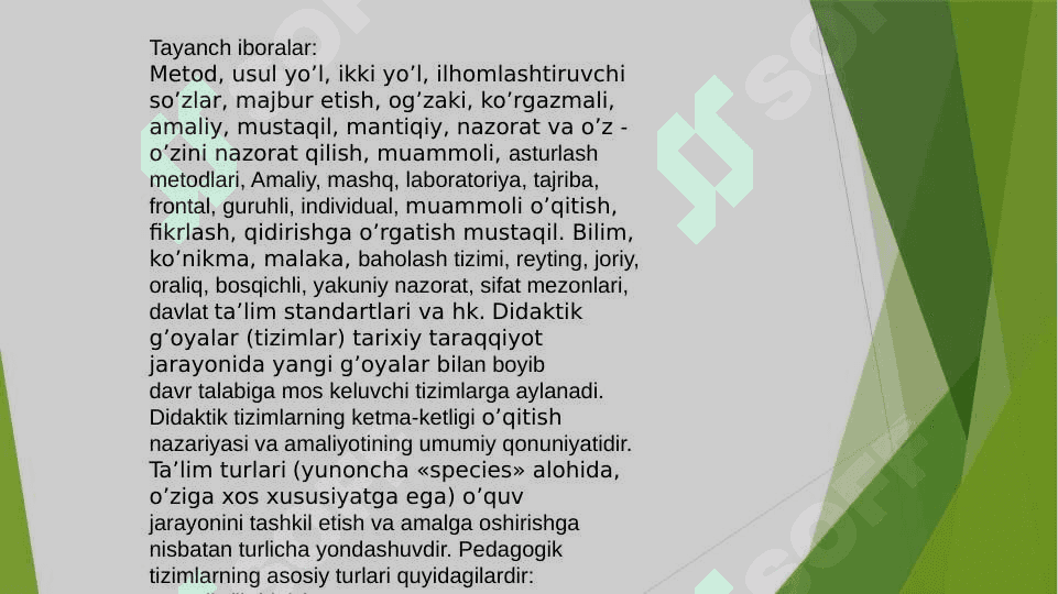 Ta'limni tashkil etishning noan'anaviy shakllari 2