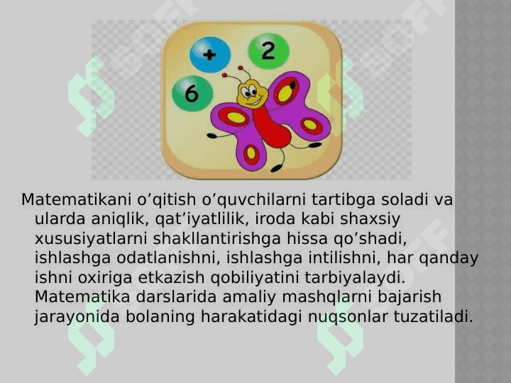 ixtisoslashtirilgan yordamchi maktab o`quvchilarining matematik bilimlarni egallash xususiyatlari bilimlarini egallash 3