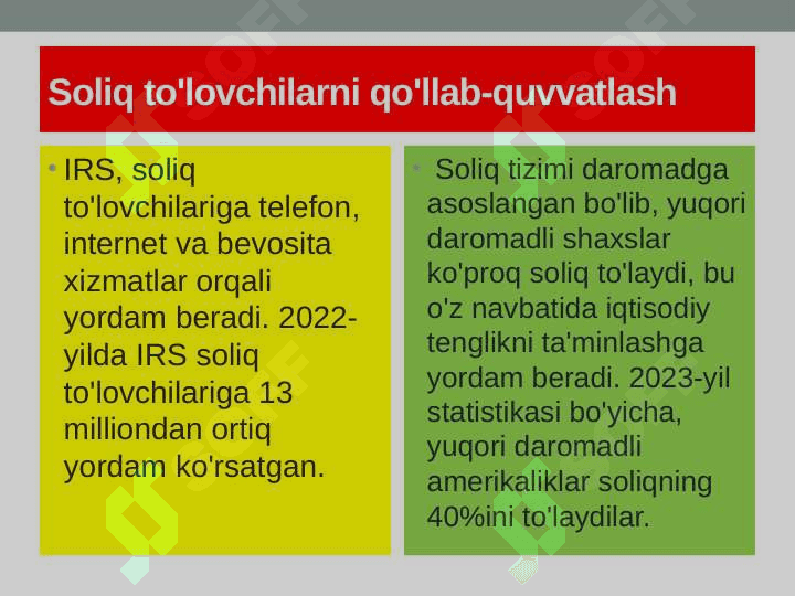 Soliq ma`muriyatchiligini amalga oshirishda ilg`or xorijiy mamlakatlar tajribasi 4