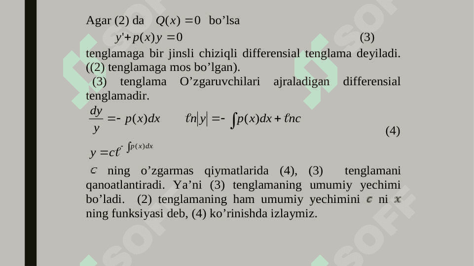 Chiziqli differensial tenglamalar 4