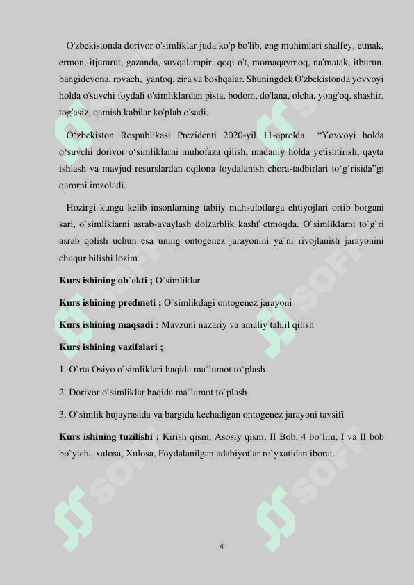 O`SIMLIK ORGANIZMIDA KECHADIGAN ONTOGENEZ JARAYONI 4
