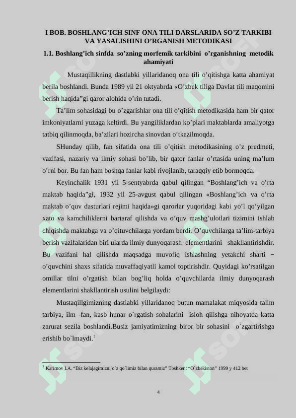 BOSHLANGʻICH SINFLARDA "SOʻZ TARKIBI" MAVZUSINI O’RGATISHDA SAMARALI USULLARDAN FOYDALANISH. 4