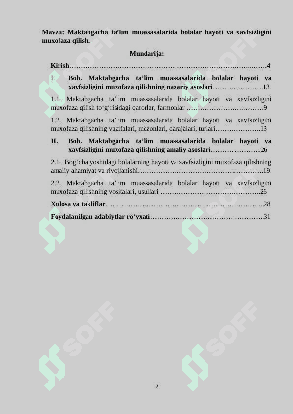 MAKTABGACHA TA’LIM MUASSASALARIDA BOLALAR HAYOTI VA XAVFSIZLIGINI MUXOFAZA QILISH. 3