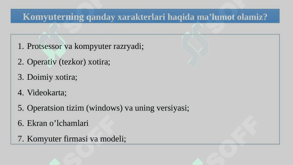 kompyuter asosiy xarakteritikalari 1 3