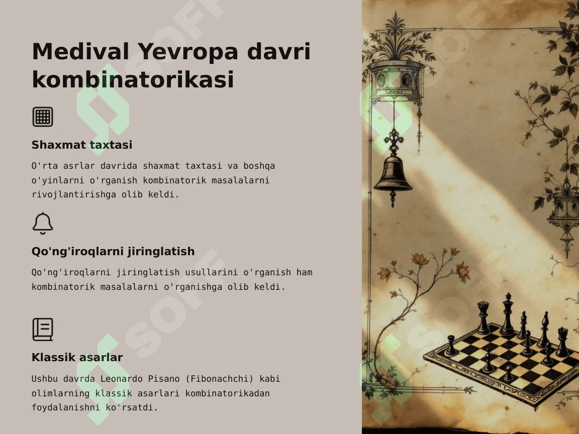 Kombinatorika rivojlanish tarixi 4