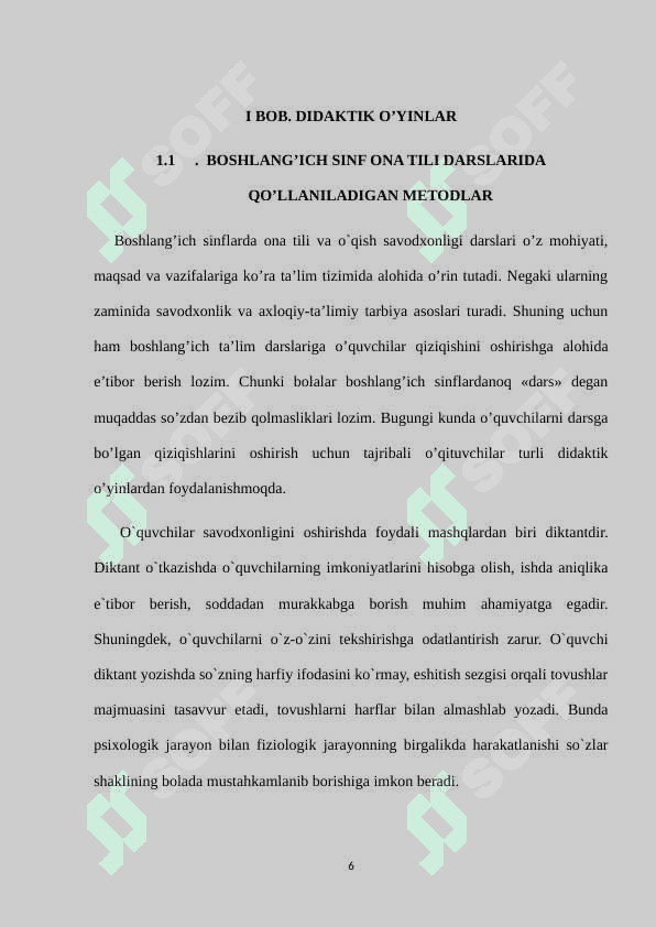 BOSHLANG`ICH SINFLARDA TA’LIMIY DIKTANT VA UNI TASHKIL ETISH 6